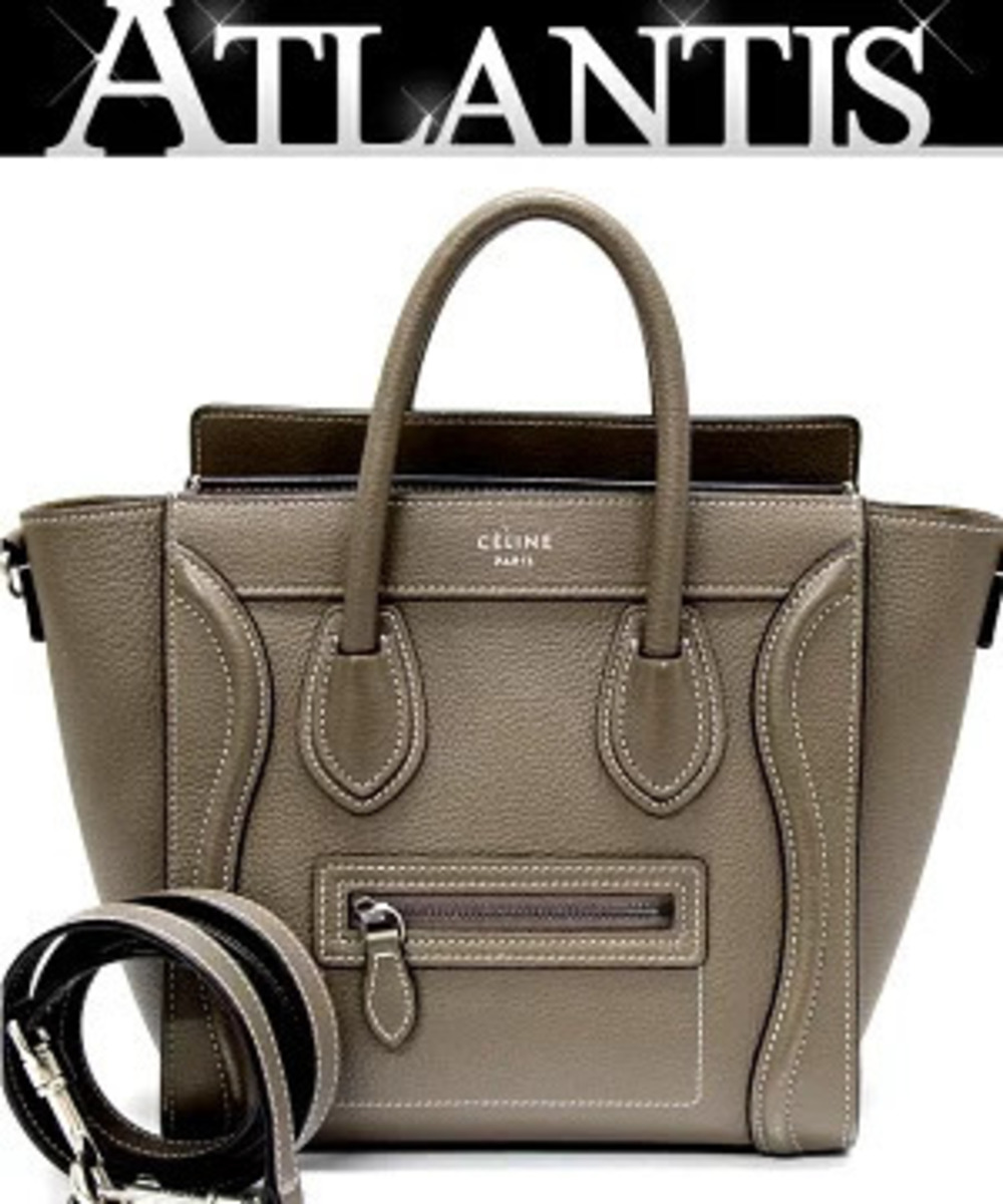 Celine Luggage Tote Shopper Bag Suri Leather